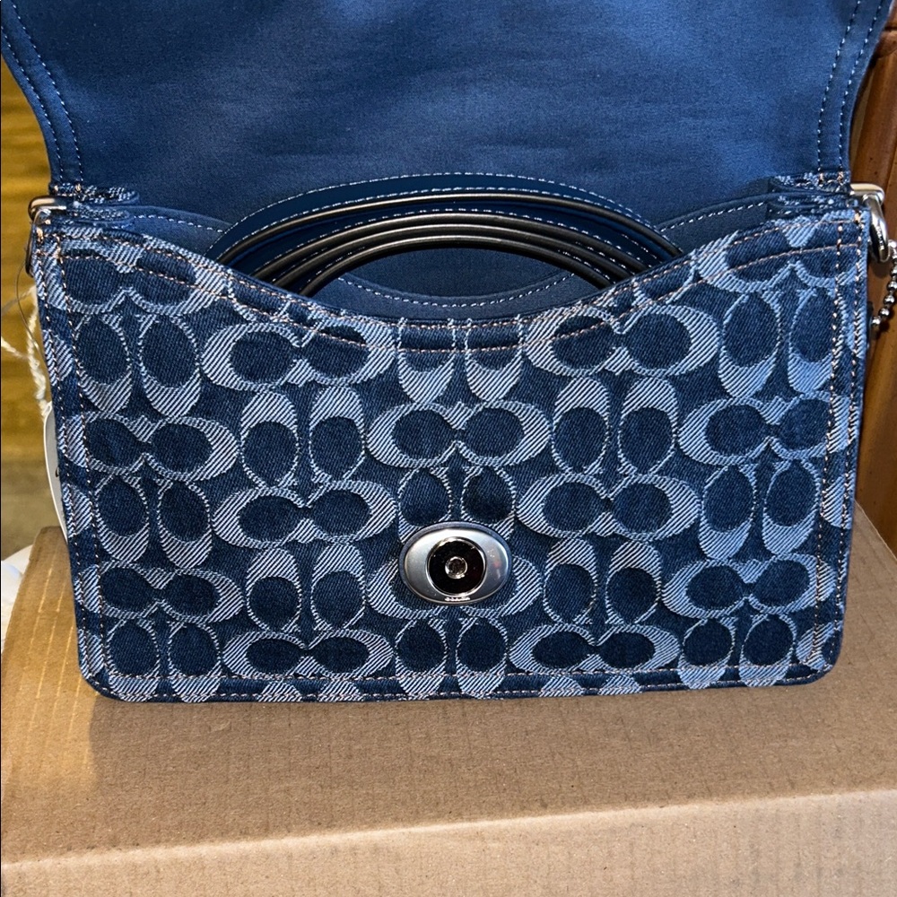Coach Chain Tabby Shoulder Bag in Signature Denim, NWT, box & dust bag! - Picture 6 of 16